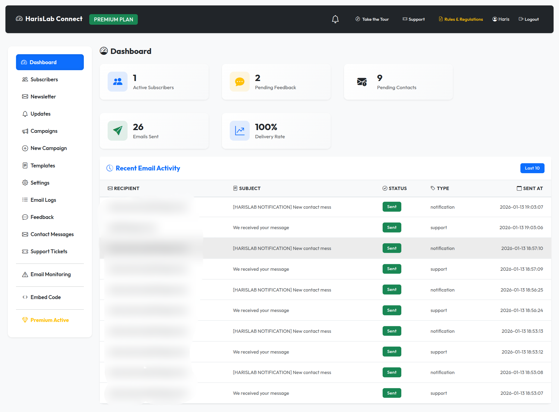 HarisLab Connect