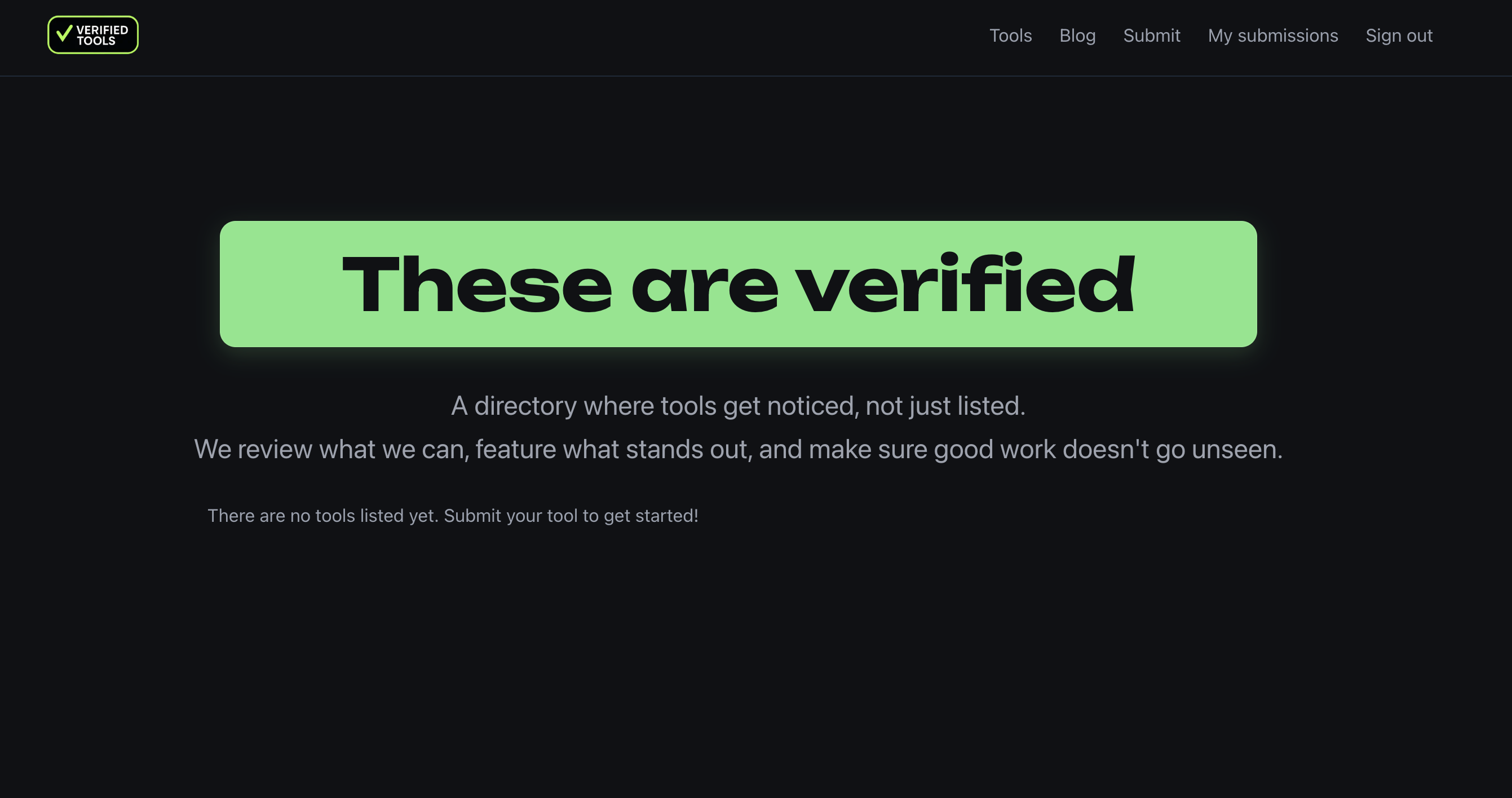 Verified Tools